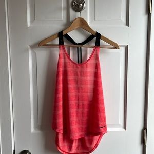 Nike dri fit red and black tank